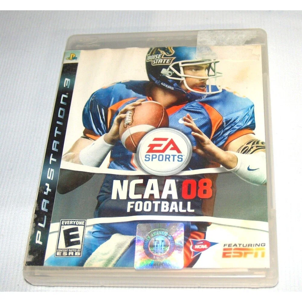NCAA Football 08 (Sony PlayStation 3, 2007) COMPLETE Case Manual Disc TESTED